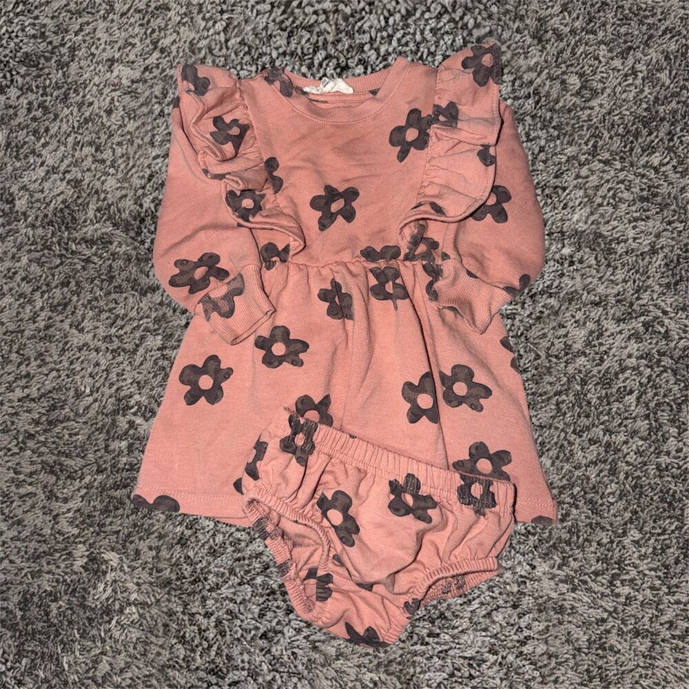 Floral Sweater Dress with Bloomers